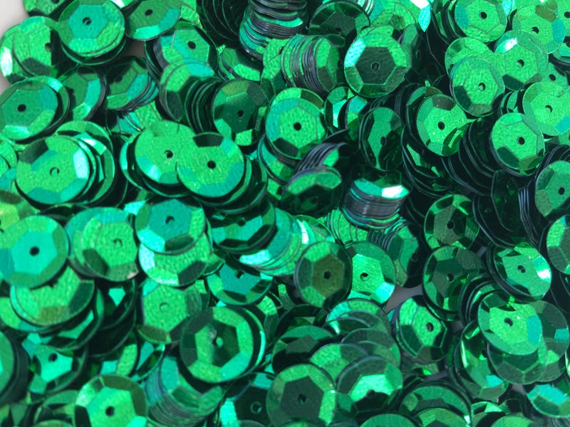 Golden Leaf Sequins 8mm 800/Pkg Emerald Green - Image 2